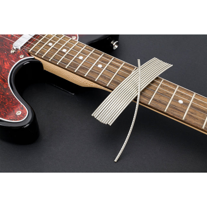 Application of sintoms e241138 elite series nickel silver extra hard 2 4mm medium fret wire set for fender squier electric guitar mx2413