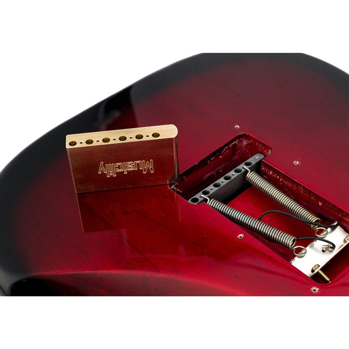 Application of musiclily ultra 52 5mm2 1 16 inch full solid brass steel tremolo block for china and indonesia made squier standard series electric guitar bridge 40mm tall mx2424