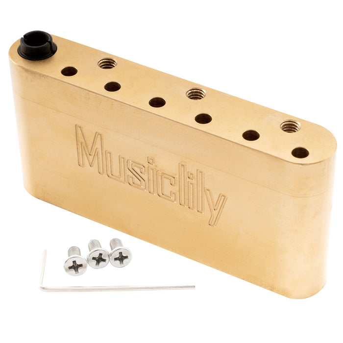 musiclily ultra 52 5mm2 1 16 inch full solid brass steel push in style tremolo block for strat style electric guitar wilkinson m series bridge 36mm 40mm tall mx2426p