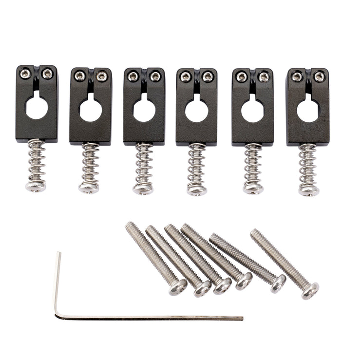 musiclily ultra 10 5mm full solid brass prs style tremolo bridge saddles for strat style electric guitar mx2437 6p