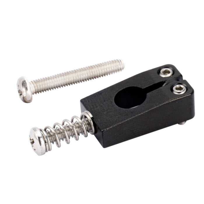 detail of musiclily ultra 10 5mm full solid brass prs style tremolo bridge saddles for strat style electric guitar mx2437 6p