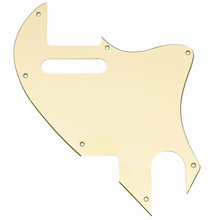 musiclily pro 7 holes guitar pickguard for fender f hole hybrid tele style electric guitar 3ply 4ply mx2451p cream