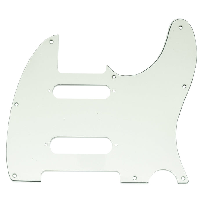 musiclily pro 8 holes ss guitar pickguard for us mexico fender deluxe nashville tele style electric guitar 3ply 4ply mx2452p, aged white