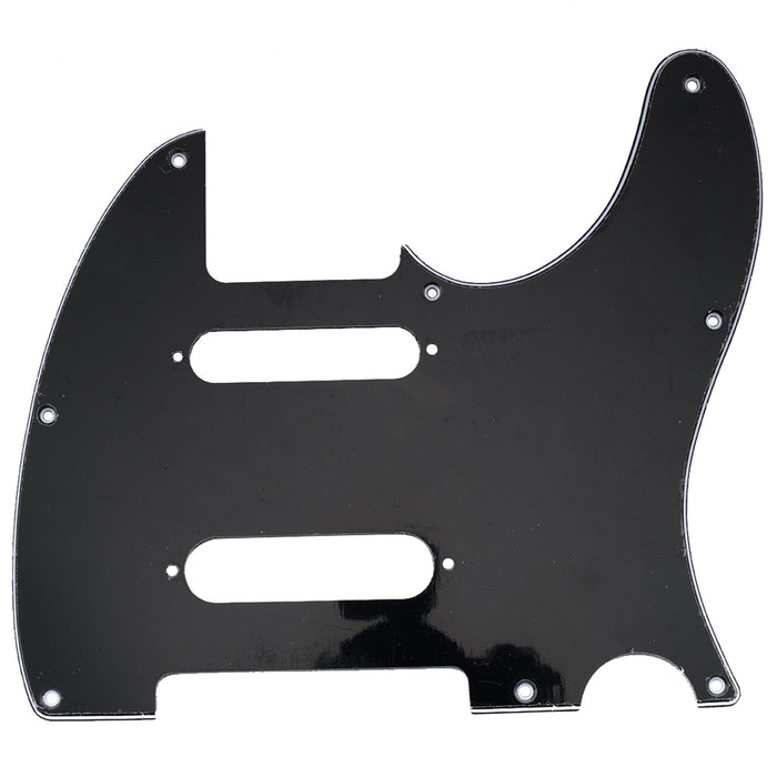 musiclily pro 8 holes ss guitar pickguard for us mexico fender deluxe nashville tele style electric guitar 3ply 4ply mx2452p, black