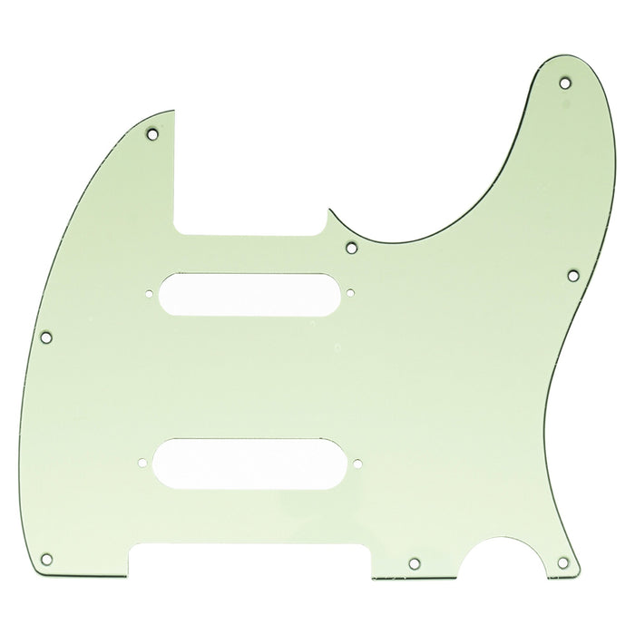 musiclily pro 8 holes ss guitar pickguard for us mexico fender deluxe nashville tele style electric guitar 3ply 4ply mx2452p, mint green