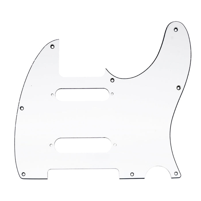 musiclily pro 8 holes ss guitar pickguard for us mexico fender deluxe nashville tele style electric guitar 3ply 4ply mx2452p, white