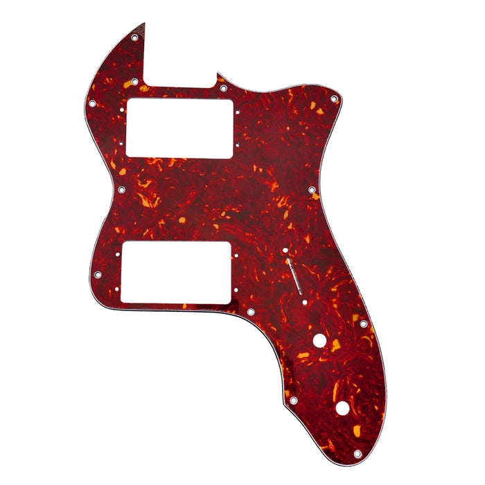 musiclily pro 12 holes wide range hh guitar pickguard for usa mexico fender 72 tele thinline style electric guitar 3ply 4ply mx2453p, vintage tortoise