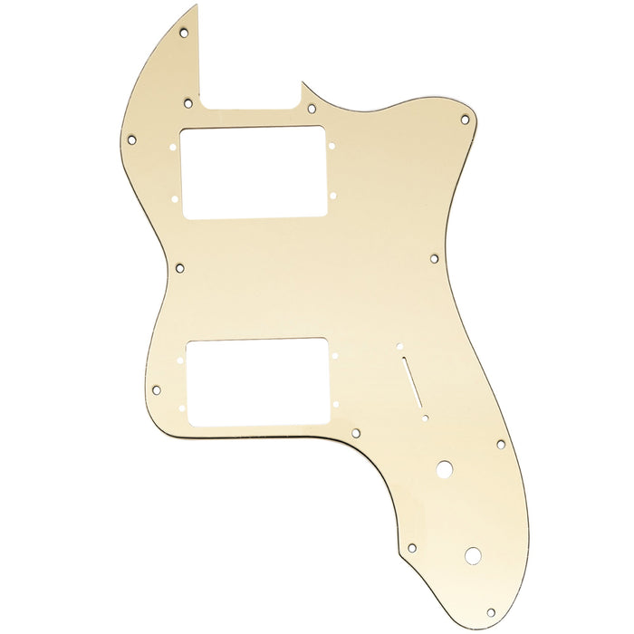 musiclily pro 12 holes wide range hh guitar pickguard for usa mexico fender 72 tele thinline style electric guitar 3ply 4ply mx2453p cream