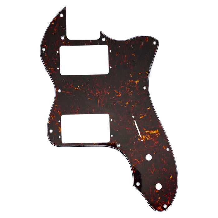 musiclily pro 12 holes wide range hh guitar pickguard for usa mexico fender 72 tele thinline style electric guitar 3ply 4ply mx2453p, tortoise shell