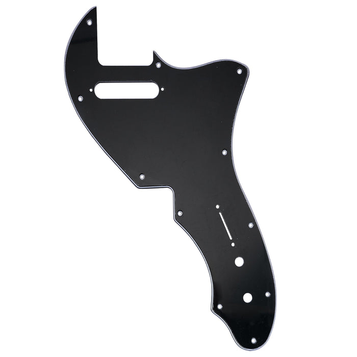 musiclily pro 11 holes guitar pickguard for usa fender 69 tele thinline style electric guitar 3ply 4ply mx2454p, black