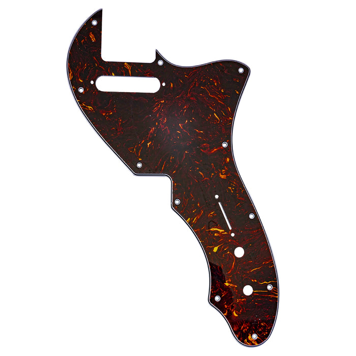 musiclily pro 11 holes guitar pickguard for usa fender 69 tele thinline style electric guitar 3ply 4ply mx2454p, tortoise shell