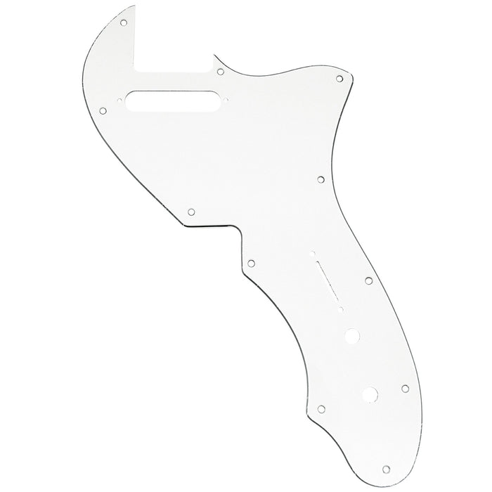 musiclily pro 11 holes guitar pickguard for usa fender 69 tele thinline style electric guitar 3ply 4ply mx2454p, white