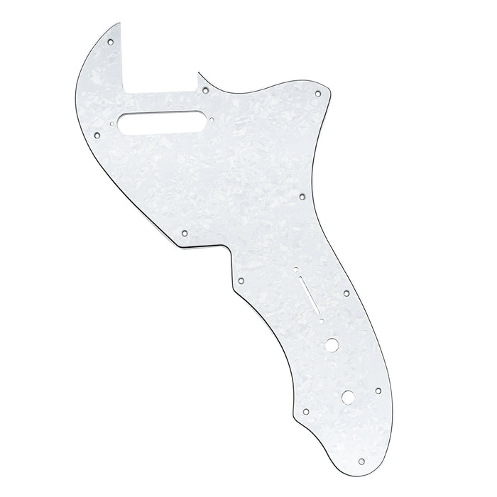 musiclily pro 11 holes guitar pickguard for usa fender 69 tele thinline style electric guitar 3ply 4ply mx2454p, white pearl