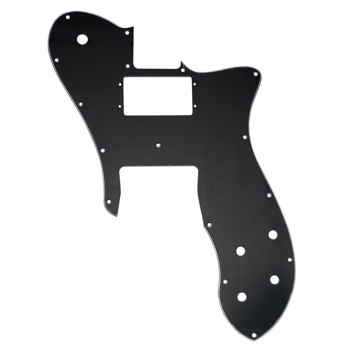 musiclily pro 16 holes wide range humbucker guitar pickguard for usa mexico fender 72 tele custom style electric guitar 3ply 4ply mx2455p, black