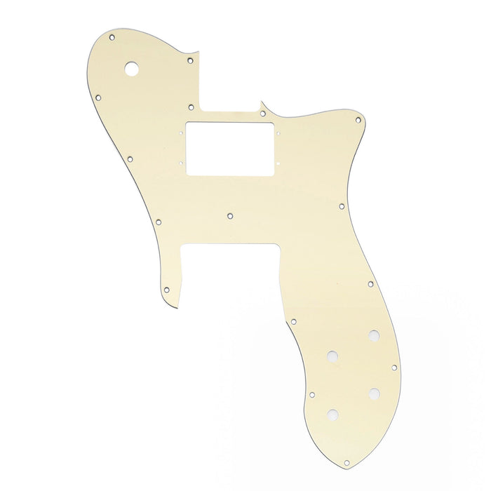 musiclily pro 16 holes wide range humbucker guitar pickguard for usa mexico fender 72 tele custom style electric guitar 3ply 4ply mx2455p cream