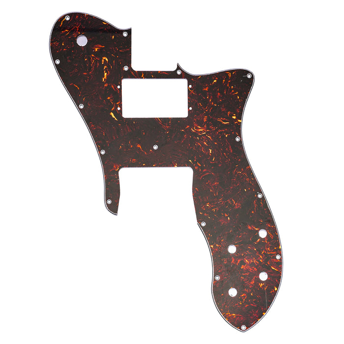 musiclily pro 16 holes wide range humbucker guitar pickguard for usa mexico fender 72 tele custom style electric guitar 3ply 4ply mx2455p, tortoise shell