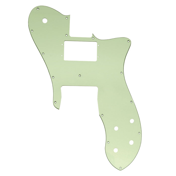 musiclily pro 16 holes wide range humbucker guitar pickguard for usa mexico fender 72 tele custom style electric guitar 3ply 4ply mx2455p, mint green