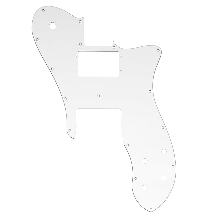 musiclily pro 16 holes wide range humbucker guitar pickguard for usa mexico fender 72 tele custom style electric guitar 3ply 4ply mx2455p, white