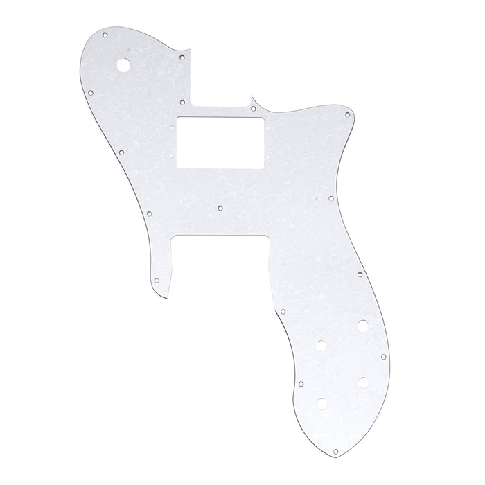 musiclily pro 16 holes wide range humbucker guitar pickguard for usa mexico fender 72 tele custom style electric guitar 3ply 4ply mx2455p, white pearl