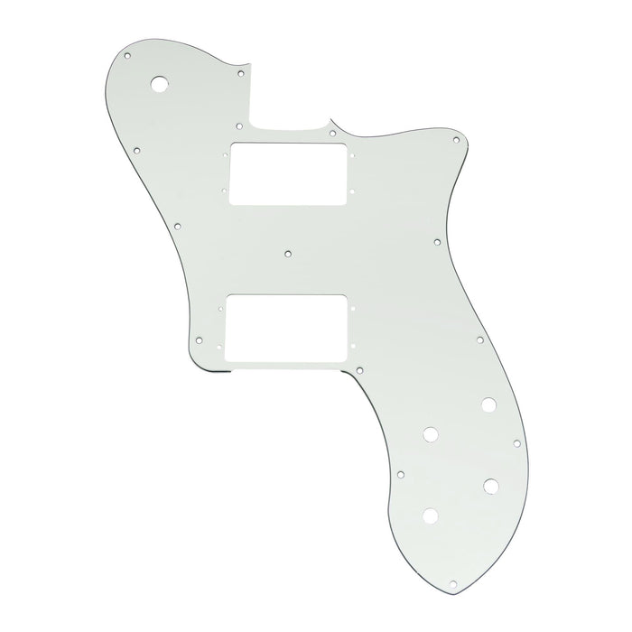 musiclily pro 15 holes wide range hh guitar pickguard for mexico fender 72 tele deluxe style electric guitar 3ply 4ply mx2456p, aged white