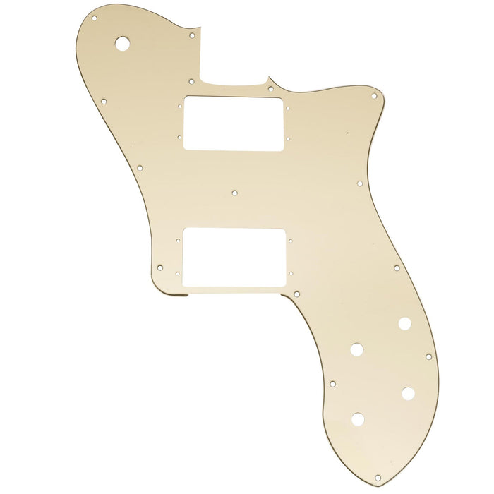 musiclily pro 15 holes wide range hh guitar pickguard for mexico fender 72 tele deluxe style electric guitar 3ply 4ply mx2456p cream