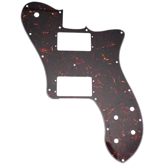 musiclily pro 15 holes wide range hh guitar pickguard for mexico fender 72 tele deluxe style electric guitar 3ply 4ply mx2456p, tortoise shell