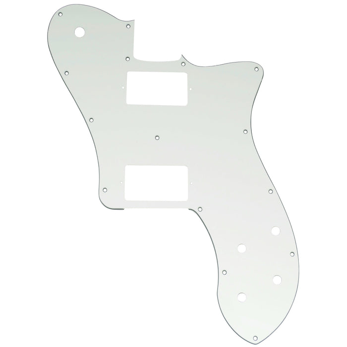 musiclily pro 15 holes covered hh guitar pickguard for mexico fender 72 tele deluxe style electric guitar 3ply 4ply mx2457p, aged white
