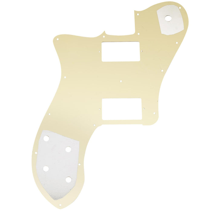Musiclily Pro 15穴 カバードHH TLテレデラックスピックガード メキシコFender 72 Tele Deluxeスタイルなエレキギター用 4プライ エイジドホワイトパール