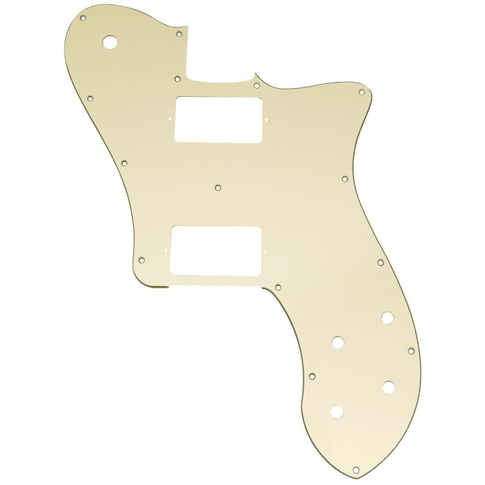 musiclily pro 15 holes covered hh guitar pickguard for mexico fender 72 tele deluxe style electric guitar 3ply 4ply mx2457p cream