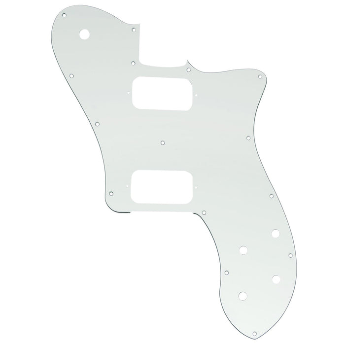 musiclily pro 15 holes uncovered hh guitar pickguard for mexico fender 72 tele deluxe style electric guitar 3ply 4ply mx2458p, aged white