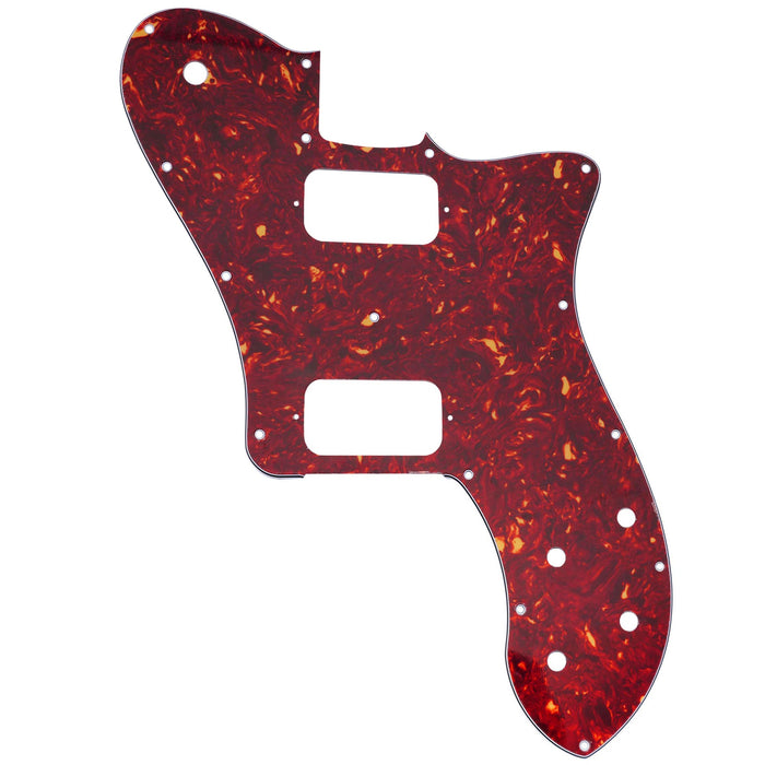 musiclily pro 15 holes uncovered hh guitar pickguard for mexico fender 72 tele deluxe style electric guitar 3ply 4ply mx2458p, vintage tortoise