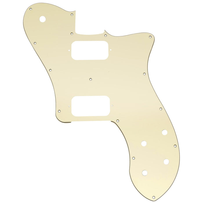 musiclily pro 15 holes uncovered hh guitar pickguard for mexico fender 72 tele deluxe style electric guitar 3ply 4ply mx2458p cream