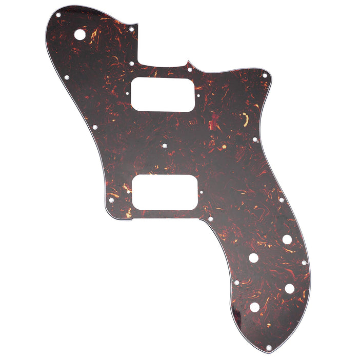 musiclily pro 15 holes uncovered hh guitar pickguard for mexico fender 72 tele deluxe style electric guitar 3ply 4ply mx2458p, tortoise shell