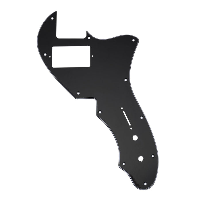 musiclily pro 11 holes single h guitar pickguard for usa fender 69 tele thinline style electric guitar mx2459p, black