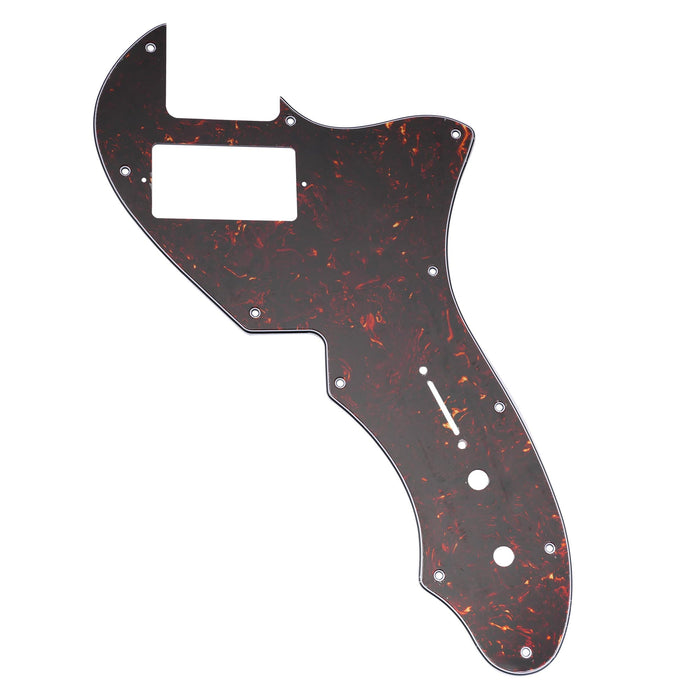 musiclily pro 11 holes single h guitar pickguard for usa fender 69 tele thinline style electric guitar mx2459p, tortoise shell