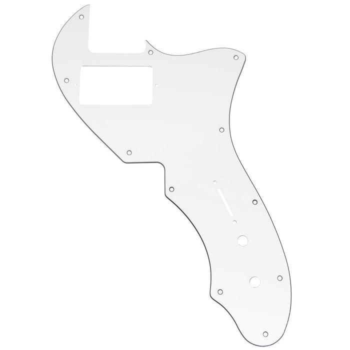 musiclily pro 11 holes single h guitar pickguard for usa fender 69 tele thinline style electric guitar mx2459p, white