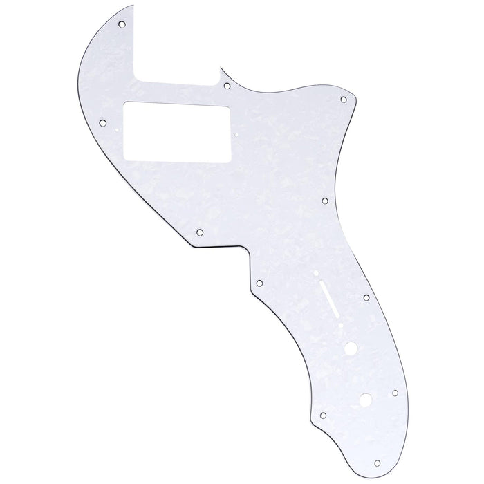 musiclily pro 11 holes single h guitar pickguard for usa fender 69 tele thinline style electric guitar mx2459p, white pearl