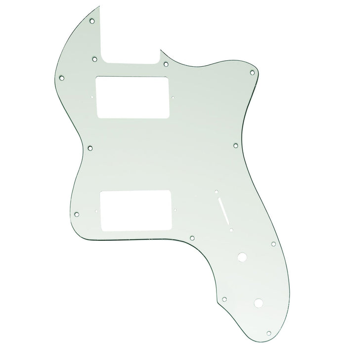 musiclily pro 12 holes covered hh guitar pickguard for usa mexico fender 72 tele thinline style electric guitar mx2460p, aged white