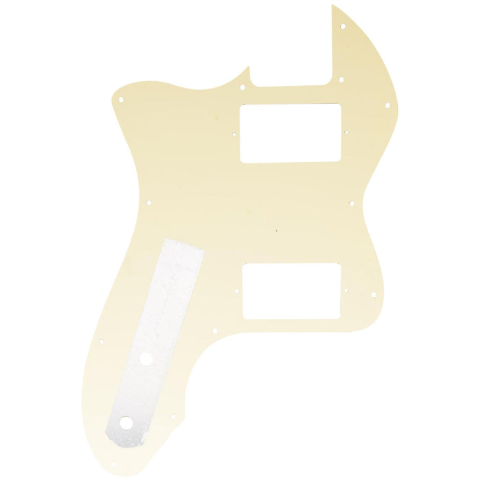 Musiclily Pro 12穴 カバードHH TLテレシンラインピックガード USA/メキシコFender 72 Tele Thinlineスタイルなエレキギター用 4プライ エイジドホワイトパール