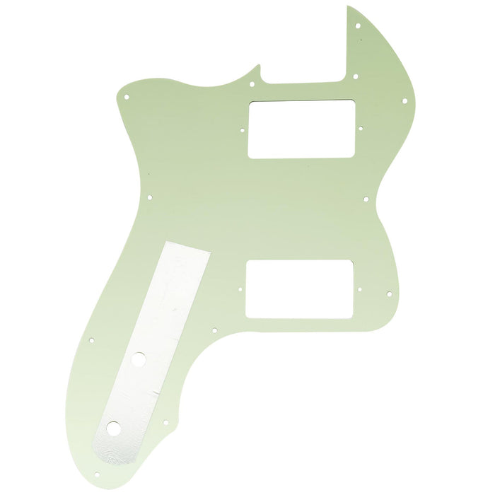 Musiclily Pro 12穴 カバードHH TLテレシンラインピックガード USA/メキシコFender 72 Tele Thinlineスタイルなエレキギター用 4プライ エイジドホワイトパール