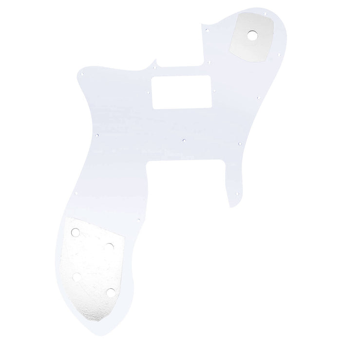 Musiclily Pro 16穴 シングルH TLテレカスタムピックガード USA/メキシコFender 72 Tele Customスタイルなエレキギター用 4プライ エイジドホワイトパール