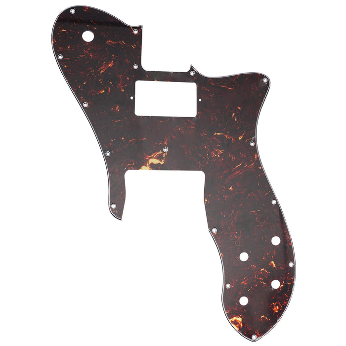 musiclily pro 16 holes single h guitar pickguard for usa mexico fender 72 tele custom style electric guitar mx2461p, tortoise shell