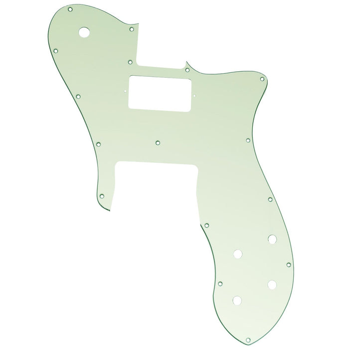 musiclily pro 16 holes single h guitar pickguard for usa mexico fender 72 tele custom style electric guitar mx2461p, mint green