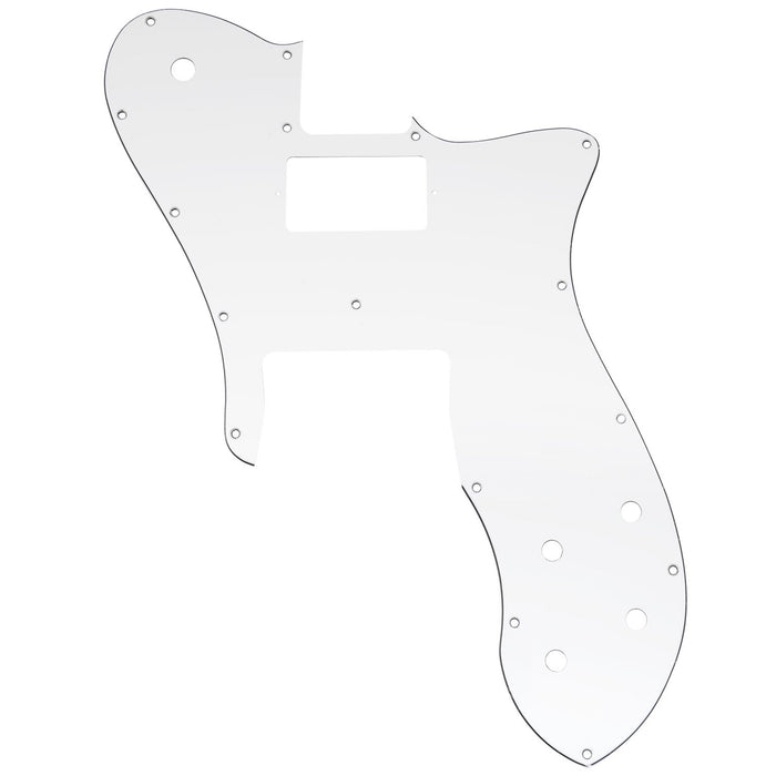 musiclily pro 16 holes single h guitar pickguard for usa mexico fender 72 tele custom style electric guitar mx2461p, white