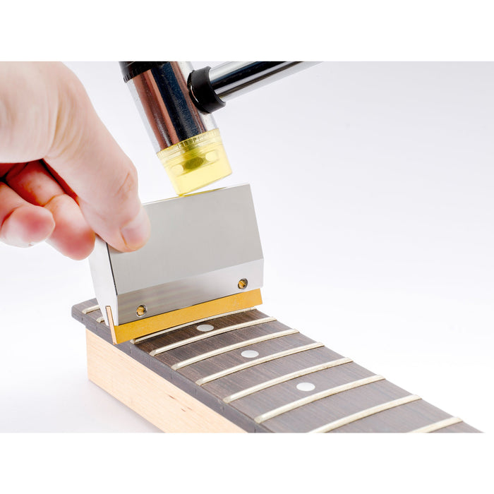 Application of musiclily pro luthier tool guitar bass fret press caul stainless steel block mx2470