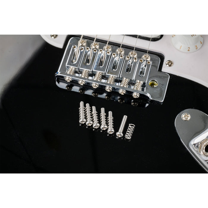 Application of musiclily pro metric m3 16mm steel saddle intonation screws and spring set for imported electric guitar bass bridge mx2472 6mx2491 6p