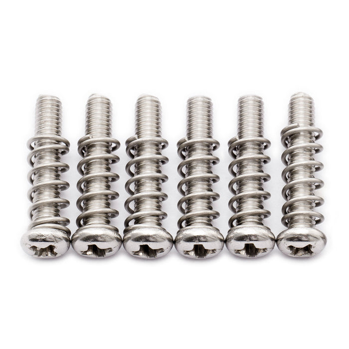 musiclily pro metric m3 16mm steel saddle intonation screws and spring set for imported electric guitar bass bridge mx2472 6mx2491 6p