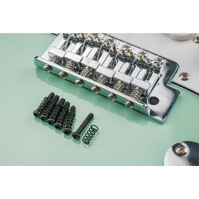 Musiclily Pro Metrische M3x16mm Stahlsattelintonationsschrauben und Federsatz für Importierten Elektrogitarren- und Bassbrücke, Satz von 6