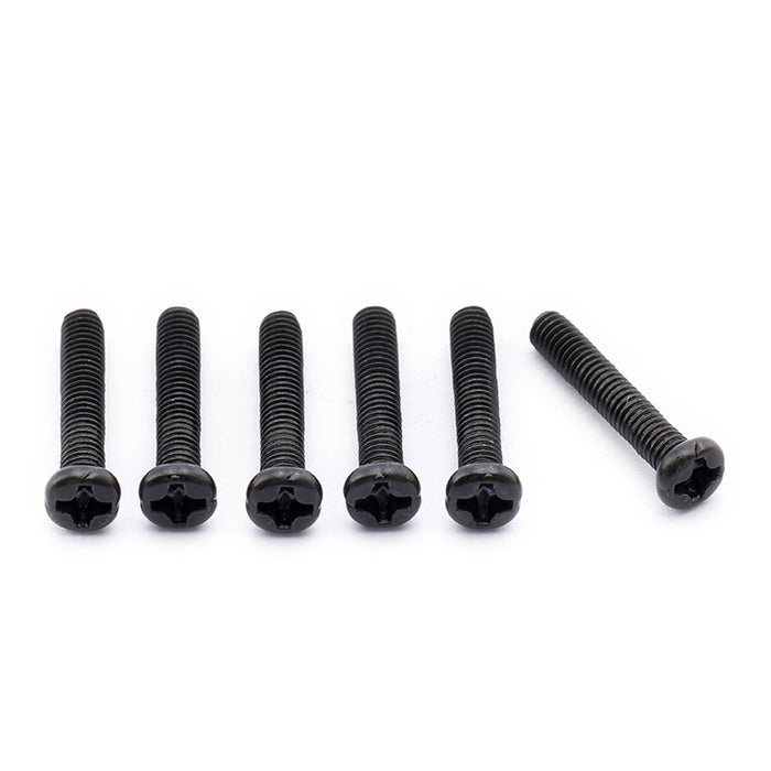 musiclily pro metric m3 16mm steel saddle intonation screws for imported electric guitar bass bridge mx2472 6p, black