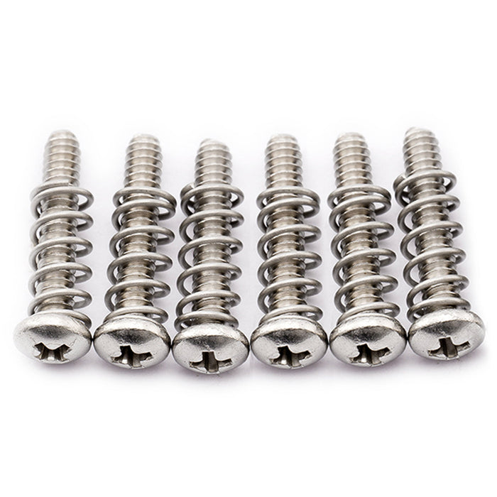 musiclily pro unc 4 40x5 8 inch stainless steel saddle intonation screws and spring set for american electric guitar bass bridge mx2473 6mx2491 6